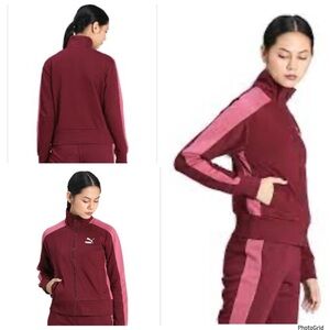 Puma 3X plus size burgundy pink athletic wear long sleeve active jacket NWT